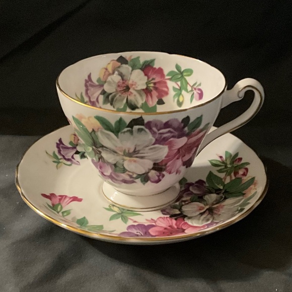 Tuscan Azalea  Tea Cup & Saucer - Picture 1 of 3